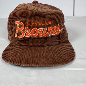 Vintage 90s Cleveland Browns Sports Specialties Corduroy Hat “The Cord” NFL